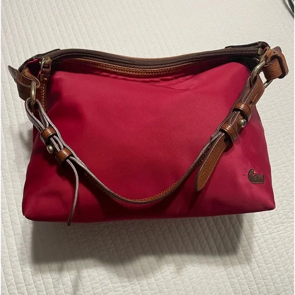 Dooney & Bourke Crimson Shoulder Bag with Brown Strap - Picture 15 of 16